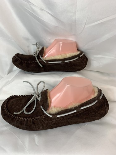 UGG Australia 5133 Women's Brown Suede Inside Fur Boat Moccasin