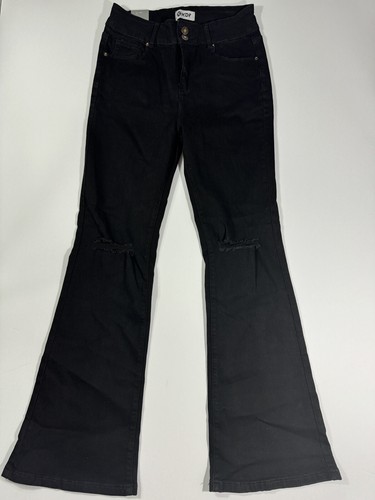 KDF Black Flare Jeans Women's Bootcut Bell Bottom Jeans High