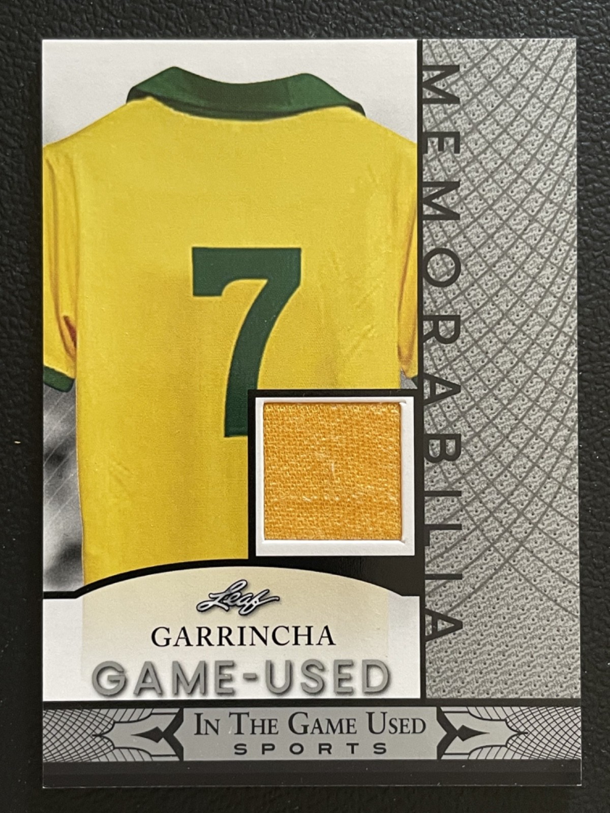 2024 Leaf In The Game Used Memorabilia Silver Garrincha Jersey
