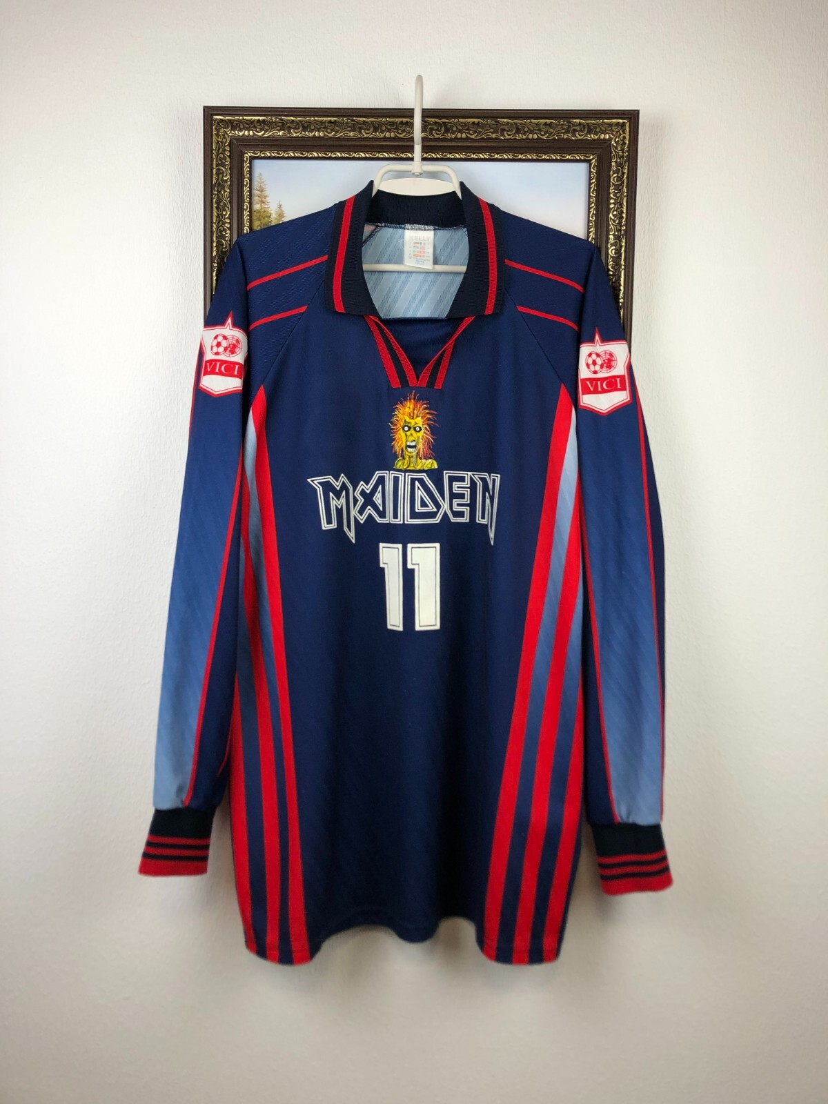 Rare Vintage Iron Maiden Shirt Long Sleeve Hockey Soccer