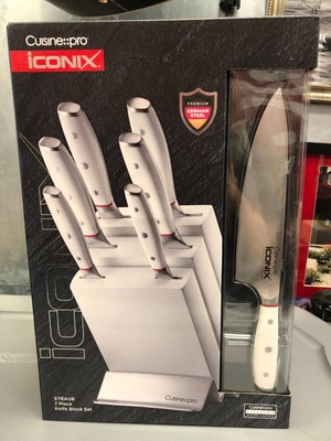 Cuisine pro iconiX Straub knife block 7 piece SET BRAND NEW FACTORY SEALED