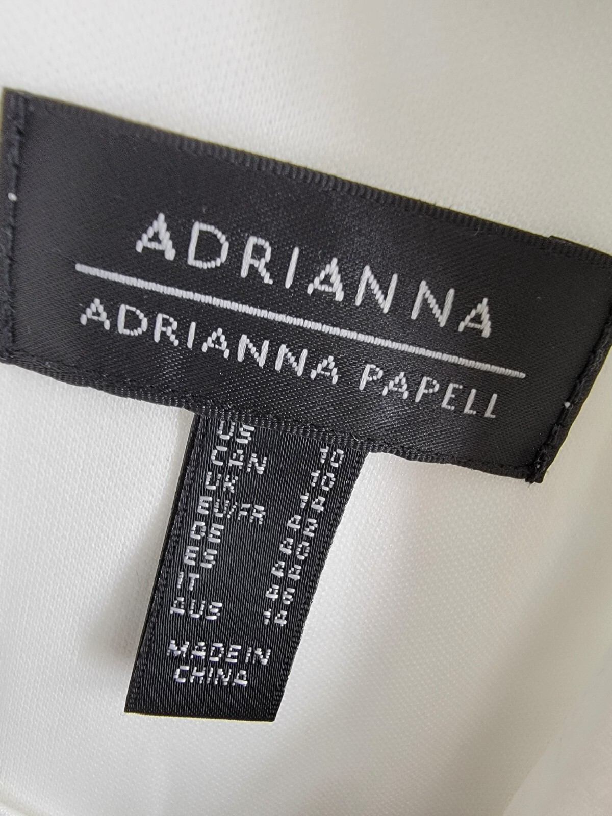 Adrianna by Adrianna Papell Asymmetric Sleeveless Sheath Dress Women's 10 Ivory - Picture 8 of 17