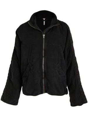 

Женская черная зимняя куртка на молнии FREE PEOPLE, Черный, OB1013473