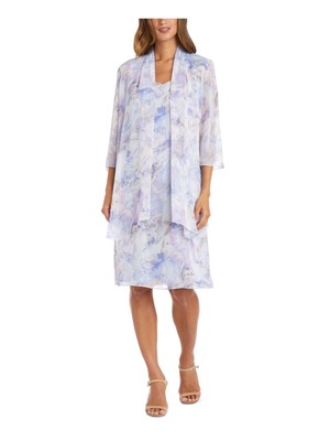 

R-M RICHARDS Женское фиолетовое платье-жакет с открытой передней частью Petites, Фиолетовый