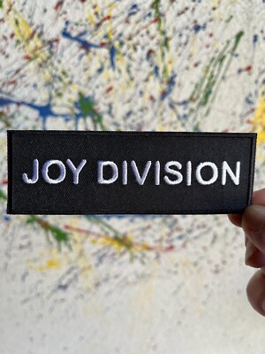 Joy Division Iron On Patch White Black Embroidered Punk