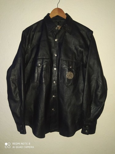 ジャケット・アウター Name. / SYNTHETIC LEATHER SHIRT JACKET Awesome New Men Shirt Jacket Genuine Black Lambskin Leather