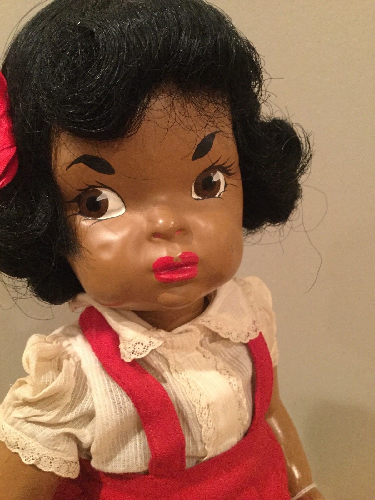 Doll Terri Lee  Painted Plastic Black  Wig Loopy Tag