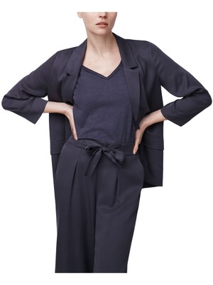 

B NEW YORK Женский серый блейзер на пуговицах, JJMS0WJ798