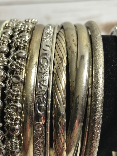 Mixed Lot of various Gold/Silver/base metal tone Bracelet Jewelry Bangles