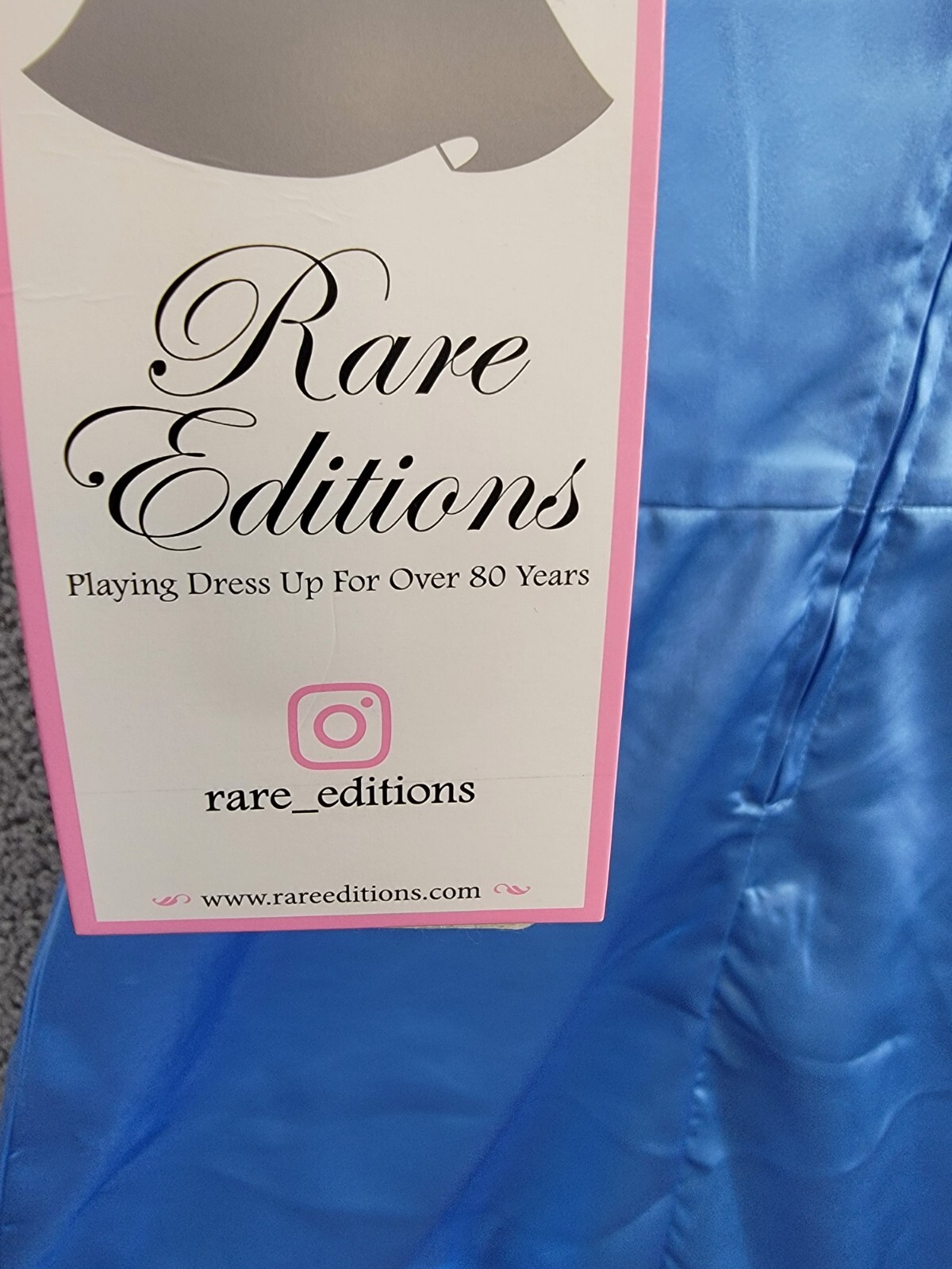 Rare Editions Sleeveless Imitation Pearl Halter Dress Big Girls 16 Blue Back Zip - Picture 15 of 16