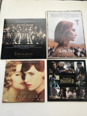 Lot 10.. FYC DVD's -Danish Girl (SEALED) Lady Bird, The Favourite, Black Panther