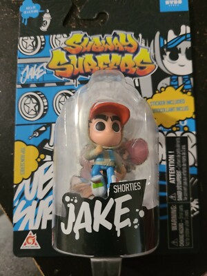 Subway Surfers Shorties Running Jake Figure With Sticker Brand New Fast Shipping