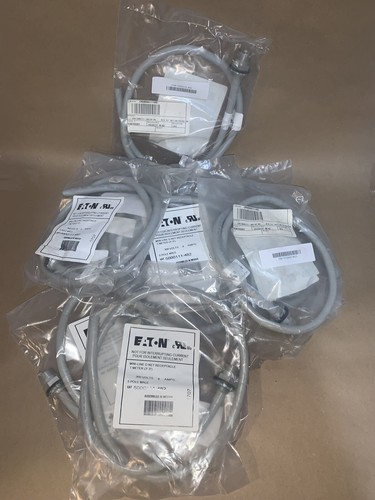 SET OF 8 COOPER CROUSE-HINDS 5000111-482 CORDSET RECEPTACLE 5 POLE 1M  #113359