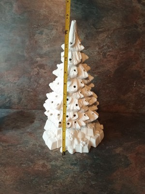 Ceramic Christmas tree, Base with presents, Table Top Tree, Christmas 13 in.
