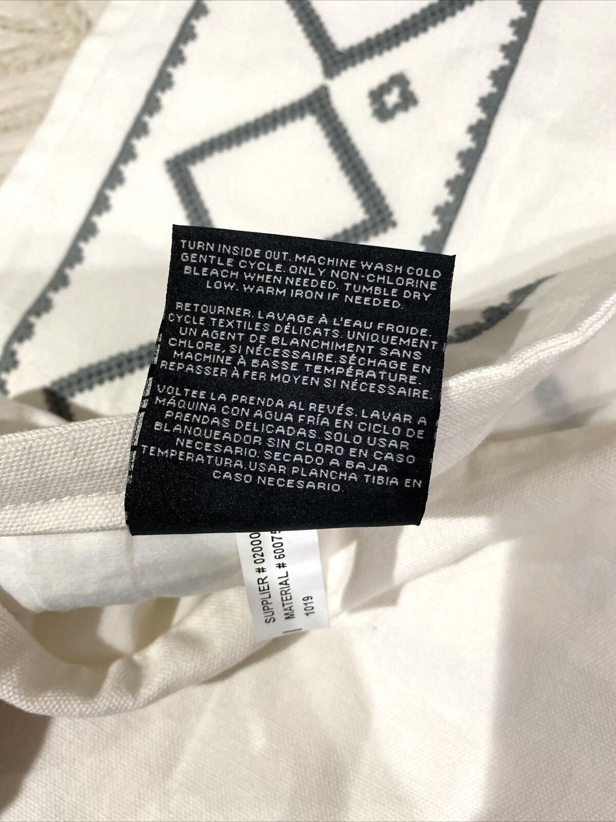Ralph Lauren Off White Luke Frame Embroidered 100% Cotton EURO Pillow Sham