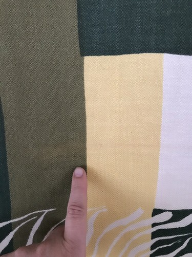 VTG Mid Century Goodall Tropical Barkcloth Fabric Panel Mohair Hand Printed