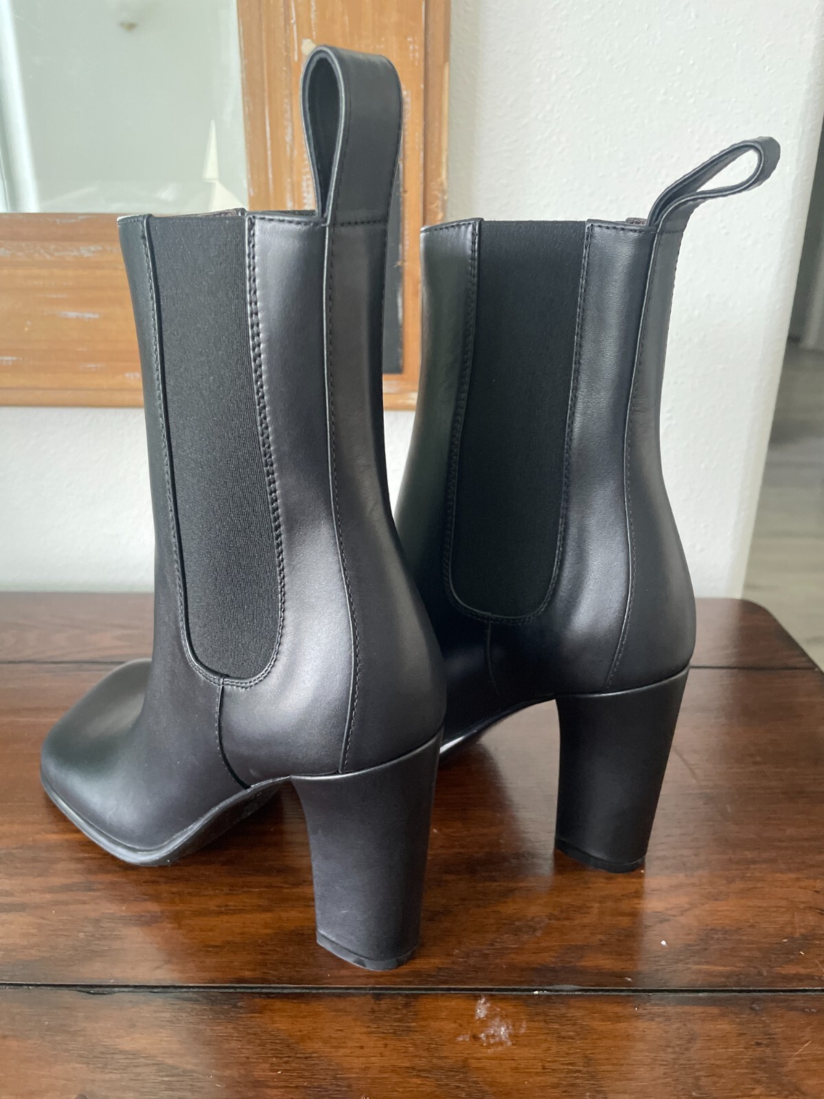 Pre-owned Bottega Veneta 677271 Women's Black Leather Storm Ankle Boots Shoes, Many Sizes