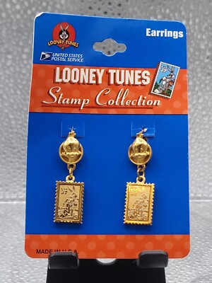 1997 Warner Brothers USPS Looney Tunes Stamp Collection Tweety Bird Earrings!