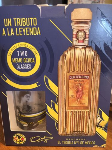 Gran Centenario Tequila Glasses Guillermo Ochoa #13 Memo Gran Centenario Tequila Glasses Guillermo Ochoa #13 Memo