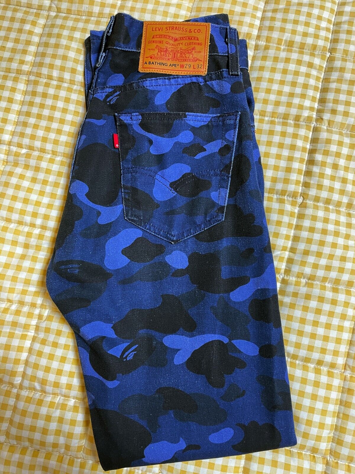 Bape x Levi's 501 bule Camo Jeans EXCLUSIVE Bathing Ape ABC Bape x Levi's 501 bule Camo Jeans EXCLUSIVE Bathing Ape ABC