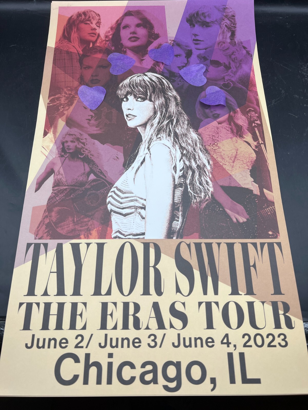 ミュージシャン Taylor Swift's promo posters (Replica) Official Taylor Swift Concert Poster Chicago, IL Eras Tour