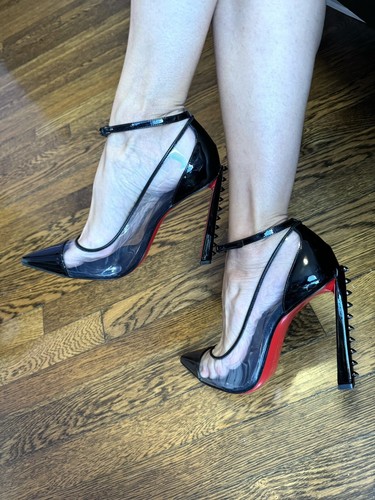 Christian Louboutin★グリッター レザー PVC サンダル★関税込 Christian Louboutin☆グリッター レザー PVC サンダル☆関税込