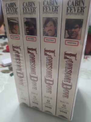 VTG Lonesome Dove Collector's Edition Cabin Fever Part's 1-4 VHS 4-Tape Box Set