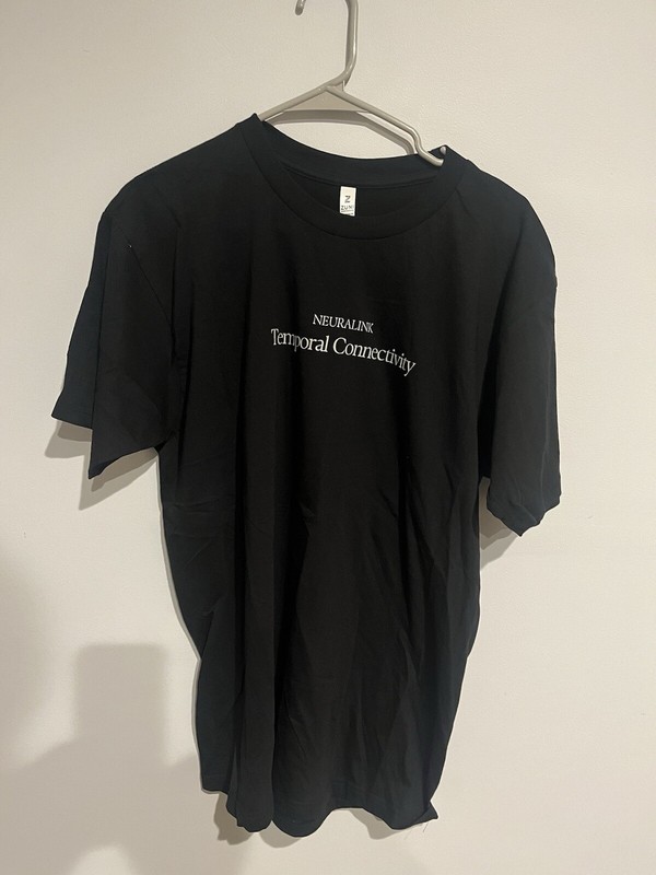 Neuralink T-shirt Black Size Large Elon Musk New!