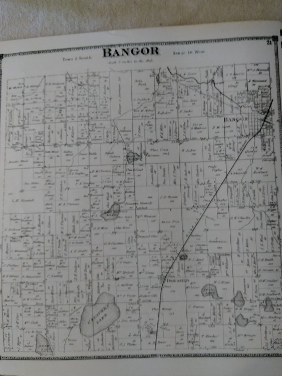 Atlas of Van Buren County Mi. from Actual Surveys Reproduction by Vineyard Press