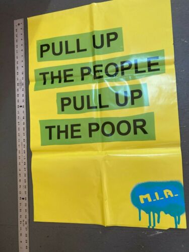 MIA m.i.a. PULL UP THE PEOPLE PULL UP THE POOR cd lp RARE PROMO POSTER diplo