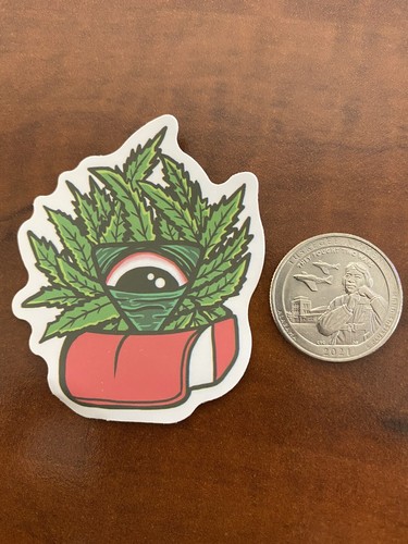 skateboard stickers, illuminati, weed, leaf, marijuana, pouch, bag, green, high