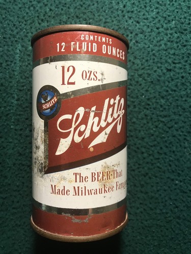 Schlitz 1957 flat top beer can