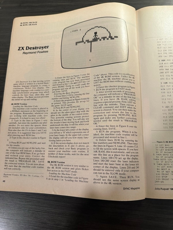 Sync magazine Sinclair vintage computer Vol 2 No 4 July