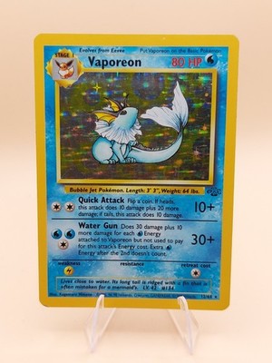 Vaporeon Holo Rare Jungle 12/64 Pokemon Card - WOTC 1999