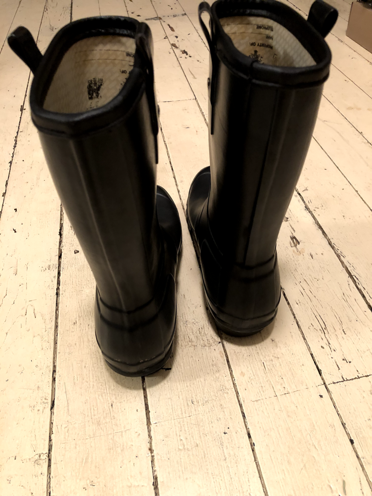 Hunter Tall Black Rain Boots Men's Size 8   Women's Size 9