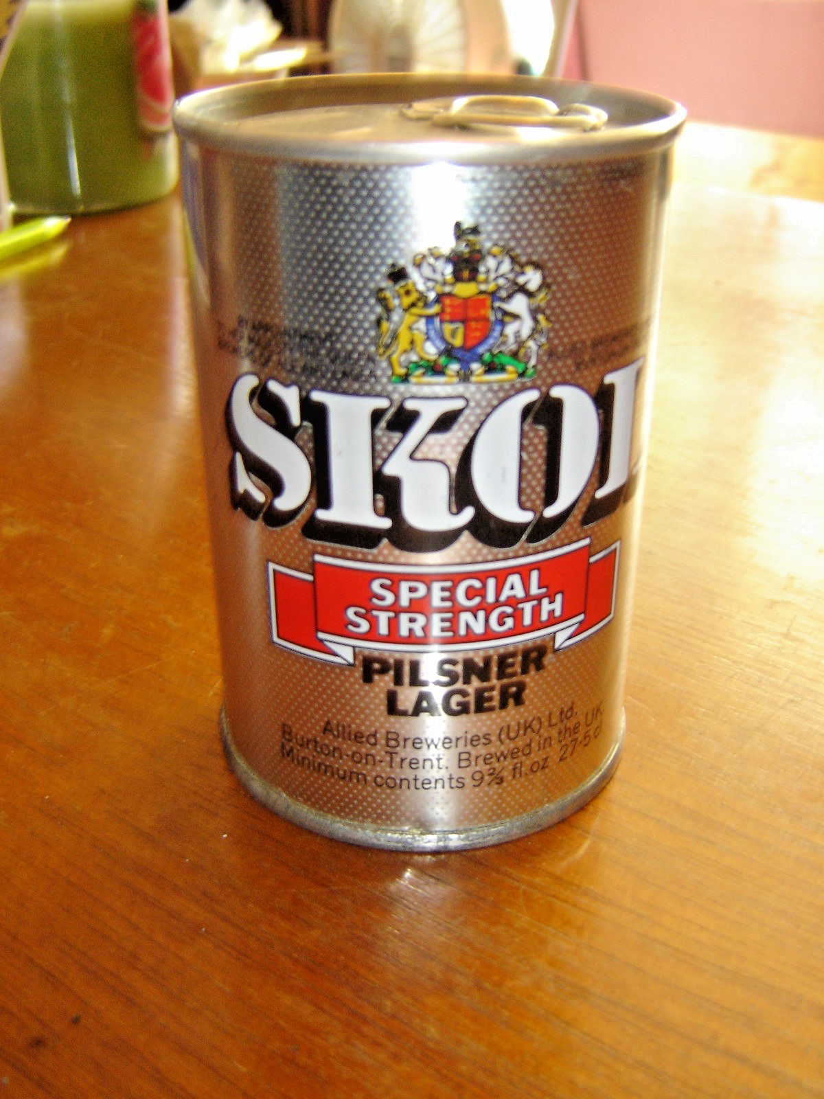 Skol Special Strength UK Bottom Opened 9 2/3 oz  SS Beer Can