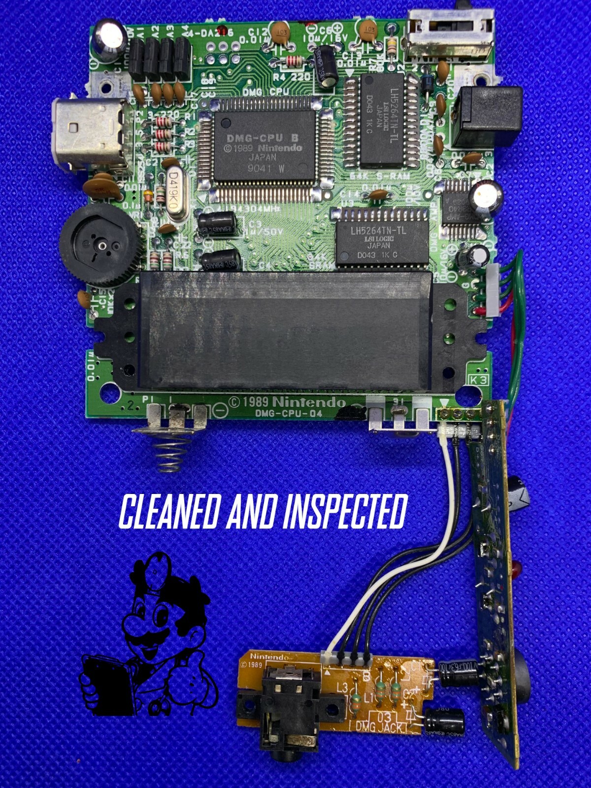 Original Nintendo Gameboy Game Boy DMG-01 Back CPU Motherboard – Fully Tested Inox Wind Game boy ゲームボーイ DMG-01