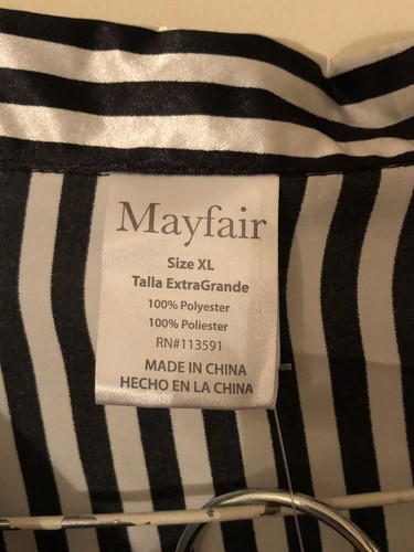 Sleep Pajama Set, Mayfair, Womens(XL) Black/White Stripe New