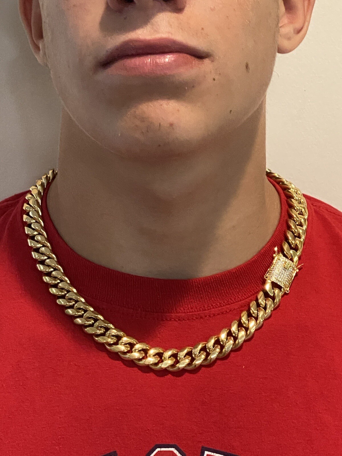【60cm】【18K刻印あり】【Miami Cuban】 18K Yellow Gold Solid 2.7mm-7mm Miami Cuban Chain Necklace