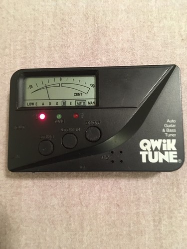 Qwik Tune Auto Guitar & Bass Tuner w/Teach Yourself to Play Guitar Book