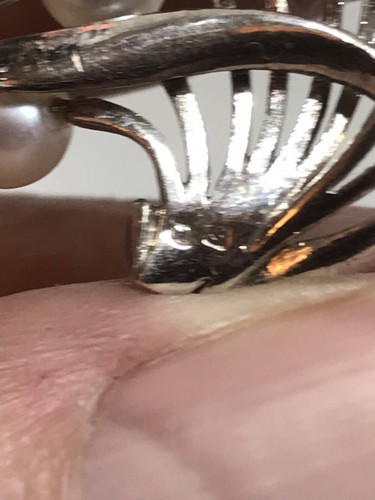 NEW LIST! Fine Sterling Silver Mikimoto 8 Pearl Spray Pin