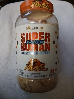 ALPHA LION Superhuman Whey Protein Isolate PB Candy PB & Gains 2.03 lb  06/2025