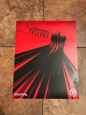 Mission Impossible Fallout Cinemark Movie Poster Limited Tom Cruise Henry Cavill