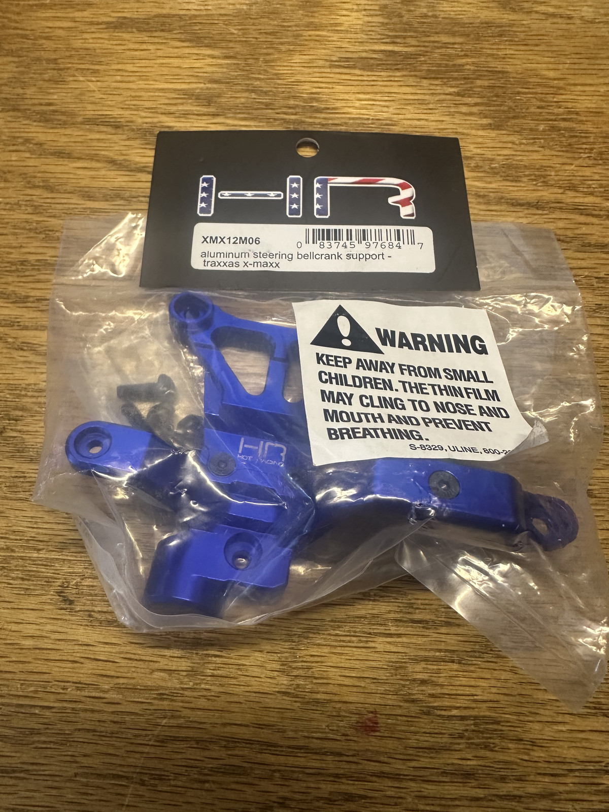 Hot Racing Aluminum Front Steering Brace for Traxxas X-Maxx Blue RC Part