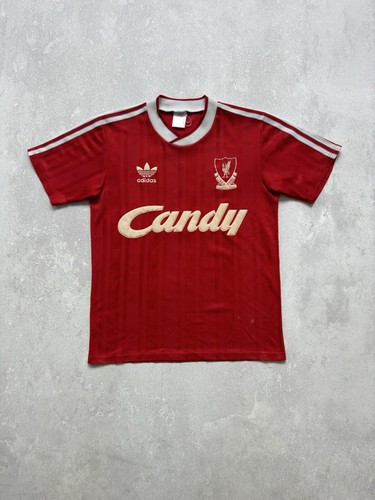 631 リバプール LIVERPOOL CANDY S アディダス サッカー Vintage Adidas Liverpool 1988-89 Candy Red Jersey Football