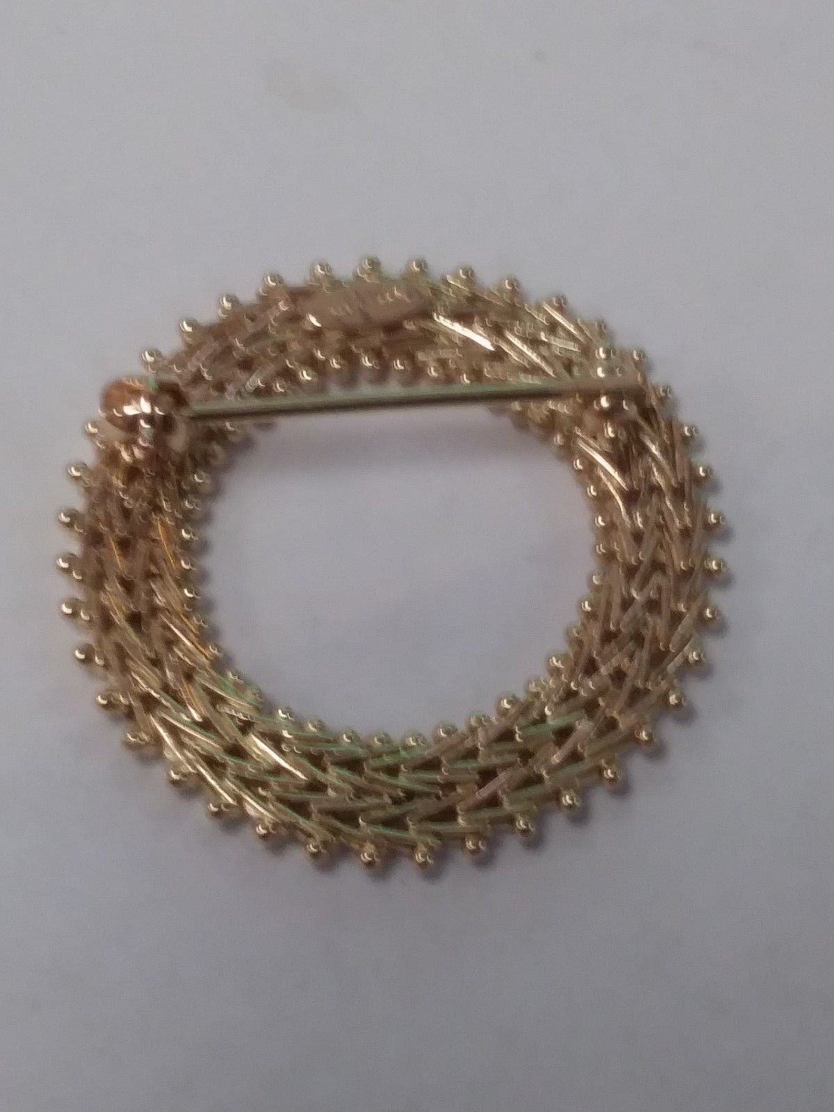 14KT YELLOW GOLD CIRCLE PIN 3.2 GRAMS