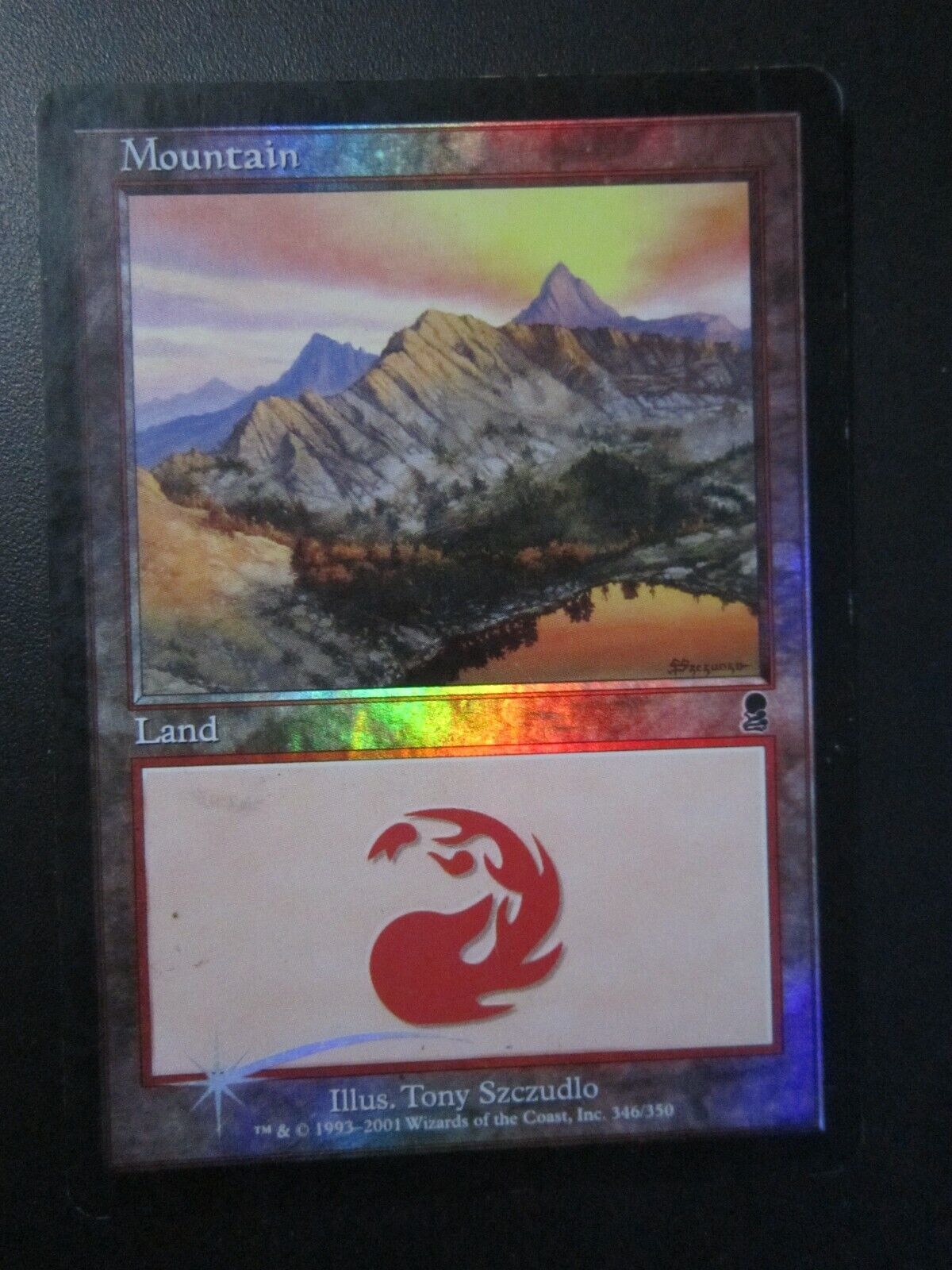 MOUNTAIN LAND HOLO FOIL CARD MTG 346/350 MAGIC THE GATHERING MOUNTAIN LAND HOLO FOIL CARD MTG 346/350 MAGIC THE GATHERING