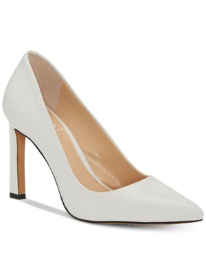 

VINCE CAMUTO Женские белые кожаные туфли-лодочки без шнуровки Sarirla Toe Stiletto, Белый, VC-SARIELA