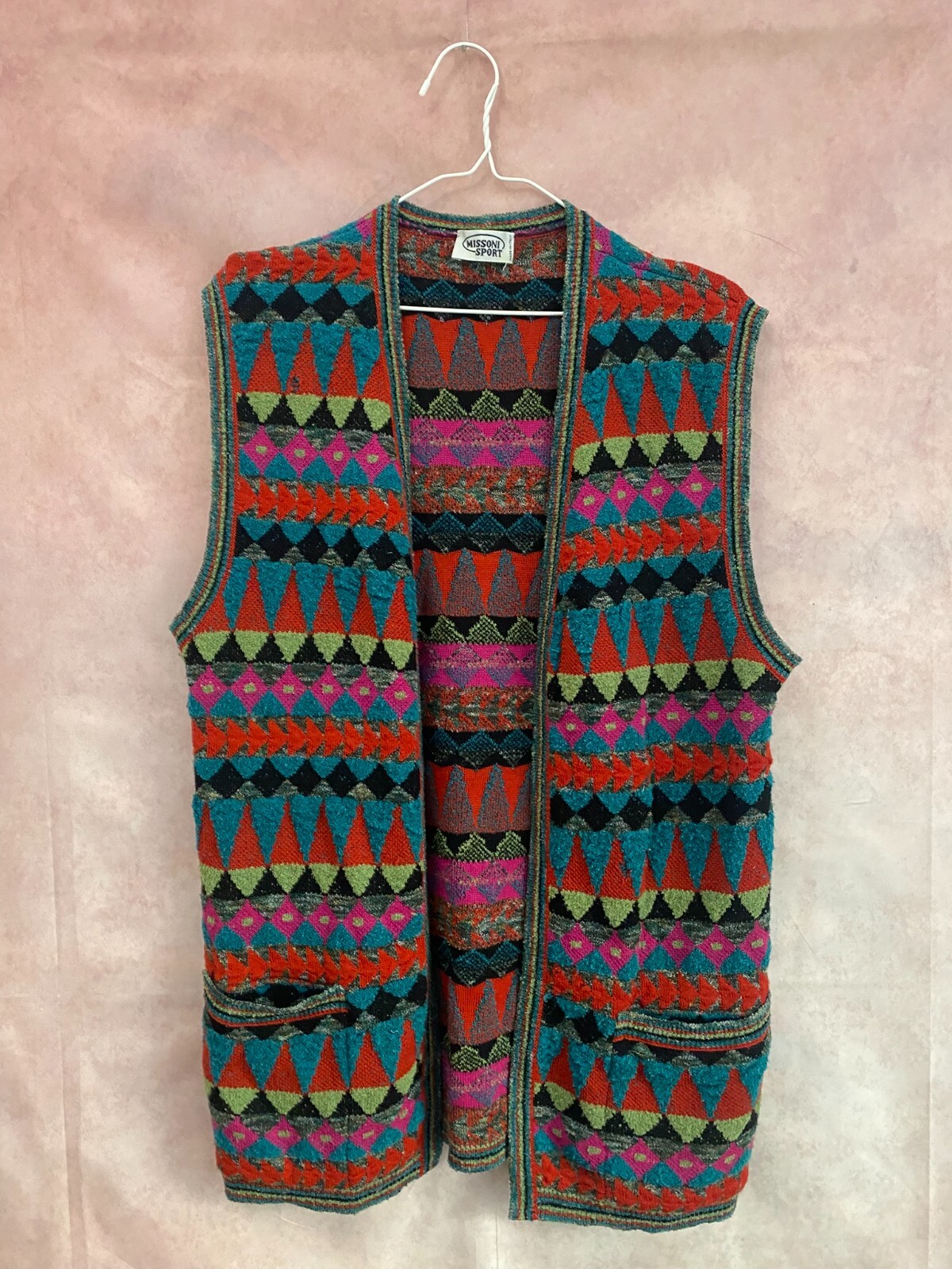 MISSONI SPORT ベスト 美品 男女 Missoni Sport Vintage Vest Multicolored Abstract Size 42 | eBay