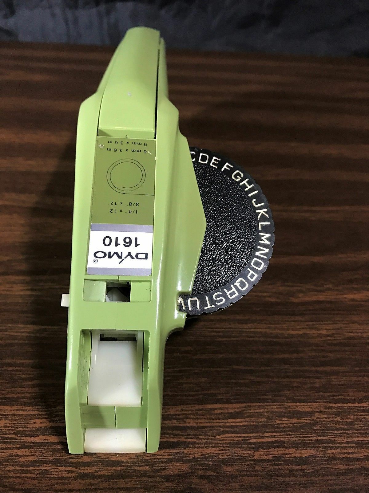 Vintage Dymo Organizer 1610 Avocado Green Label Maker, + EXTRA Tape. 1/4